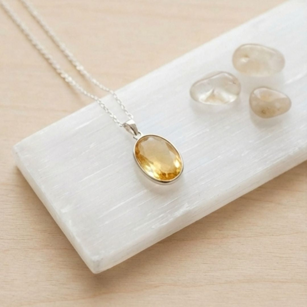 Citrine Crystal Pendant – Positivity & Abundance Stone