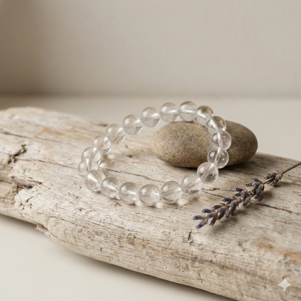 Clear Quartz Crystal Bracelet – Energy Amplifier Stone