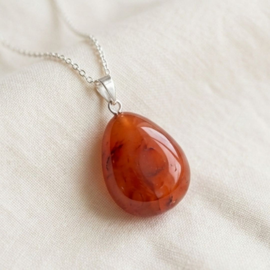 Carnelian Crystal Pendant – Energy & Motivation Stone