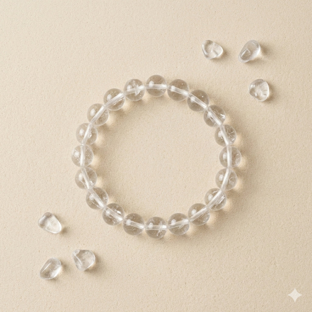 Clear Quartz Crystal Bracelet – Energy Amplifier Stone