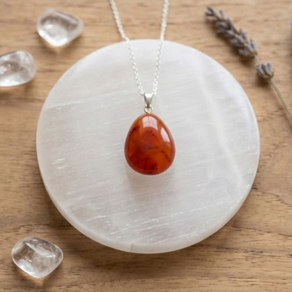 Carnelian Crystal Pendant – Energy & Motivation Stone