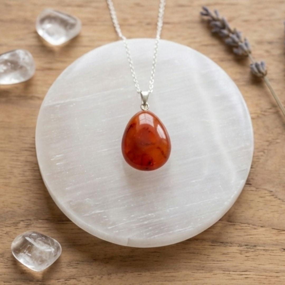 Carnelian Crystal Pendant – Energy & Motivation Stone