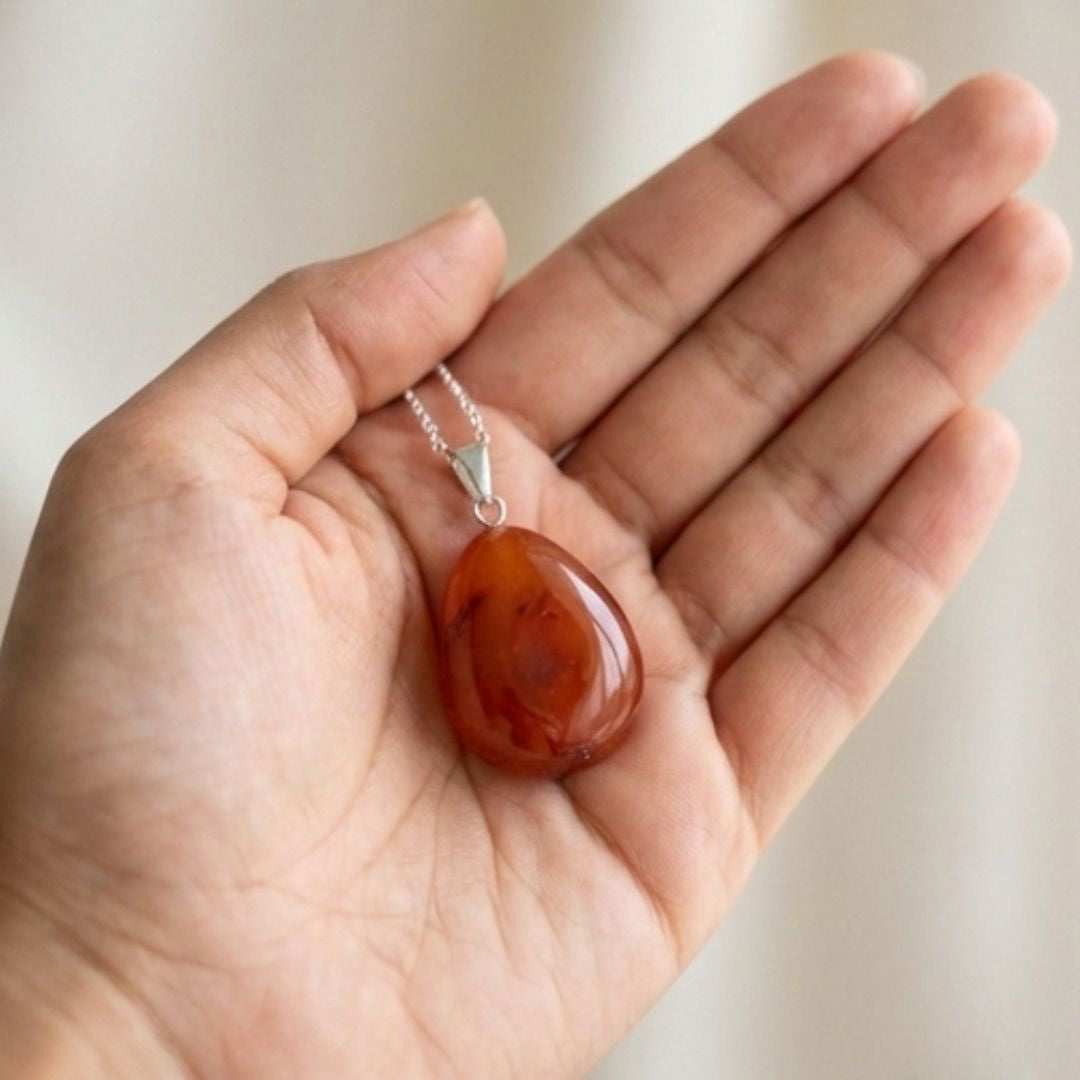 Carnelian Crystal Pendant – Energy & Motivation Stone