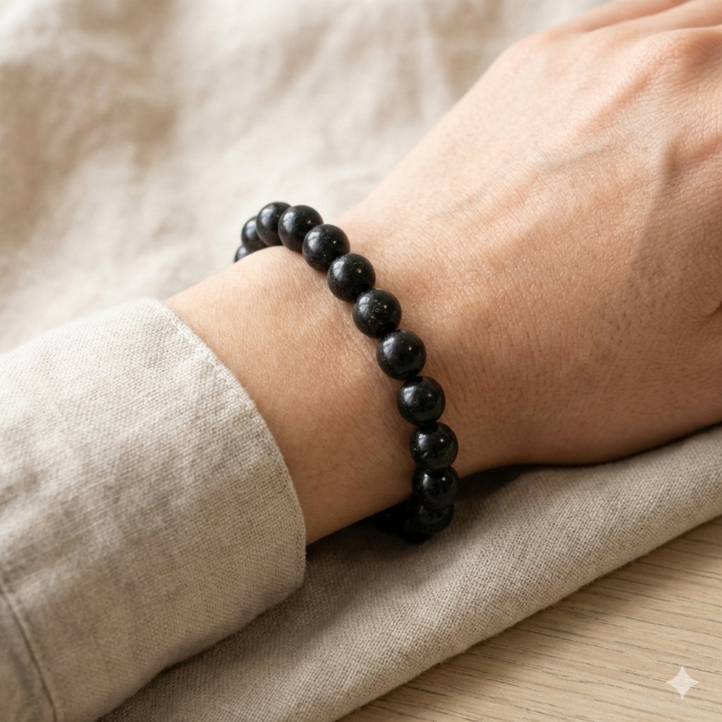Black Tourmaline Crystal Bracelet – Protective Healing Stone
