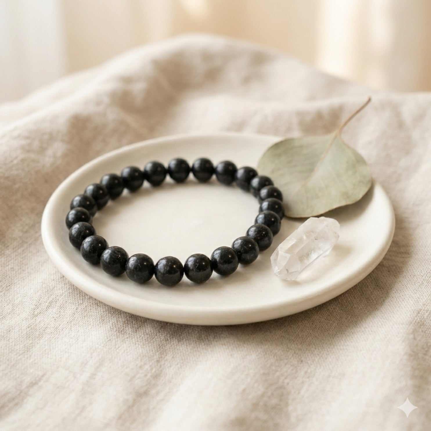 Black Tourmaline Crystal Bracelet – Protective Healing Stone