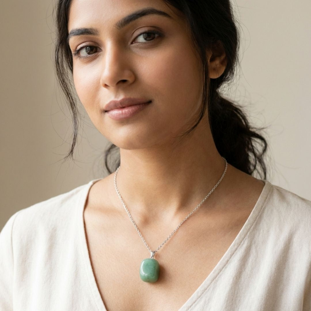Green Aventurine Crystal Pendant – Growth & Balance Stone