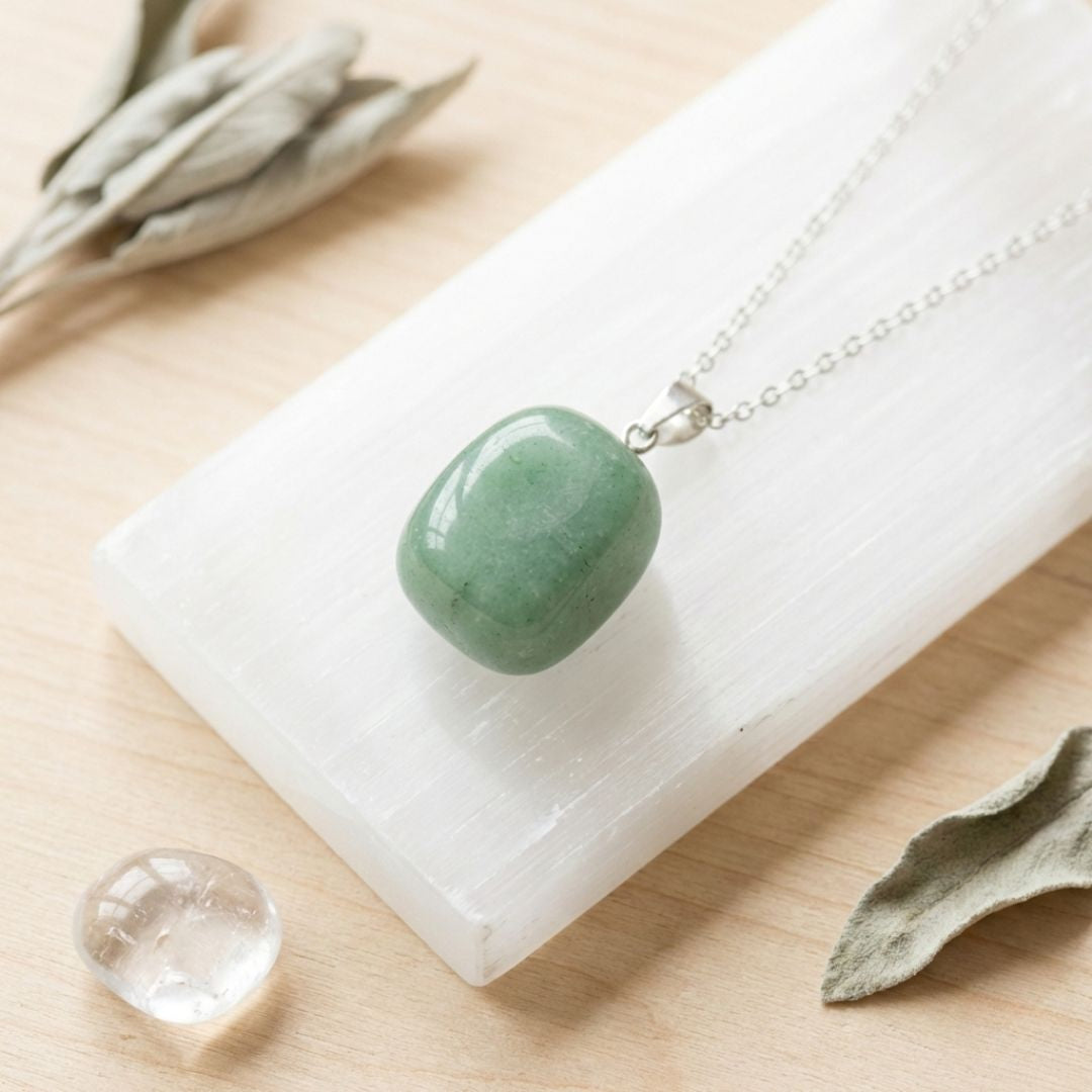 Green Aventurine Crystal Pendant – Growth & Balance Stone