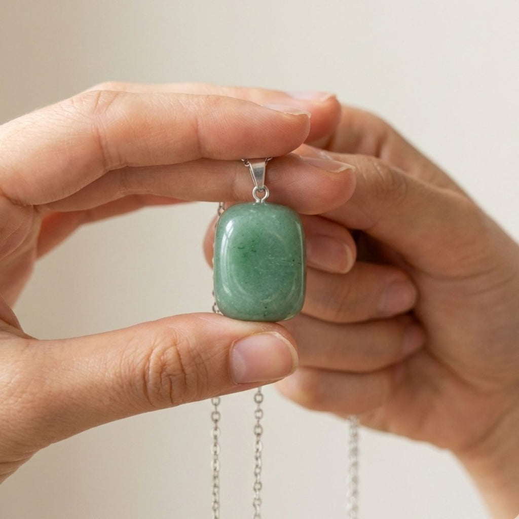 Green Aventurine Crystal Pendant – Growth & Balance Stone