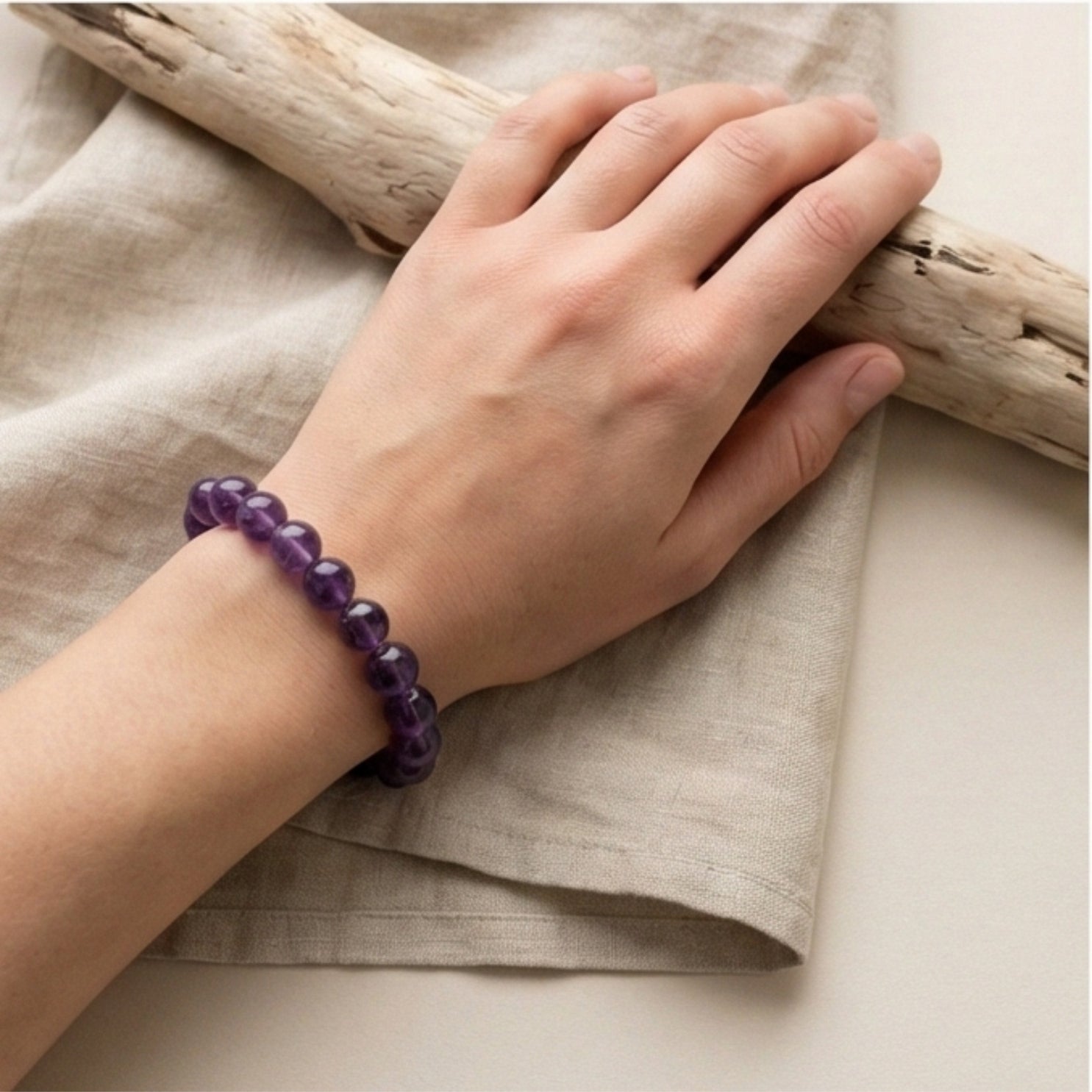 Amethyst Crystal Bracelet – Natural Healing Stone
