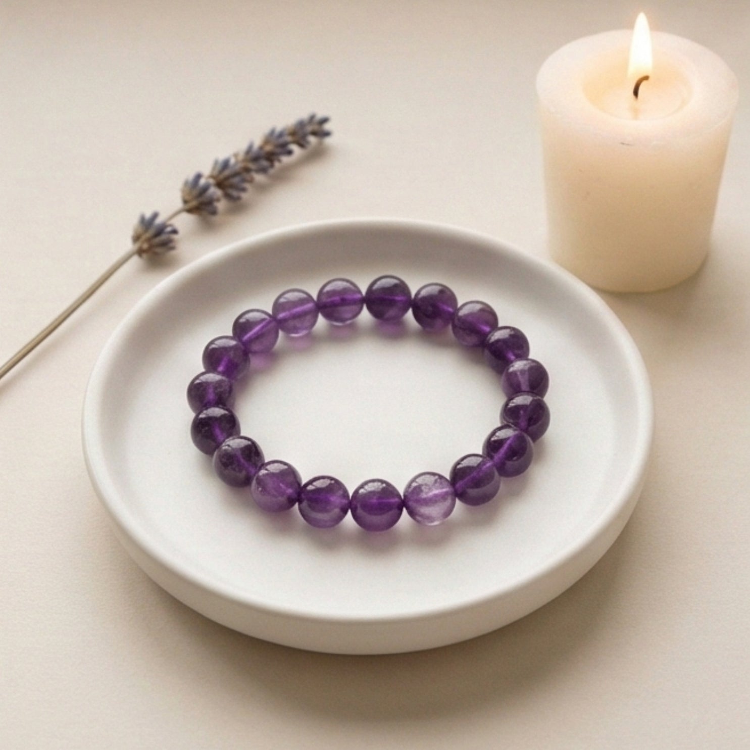 Amethyst Crystal Bracelet – Natural Healing Stone
