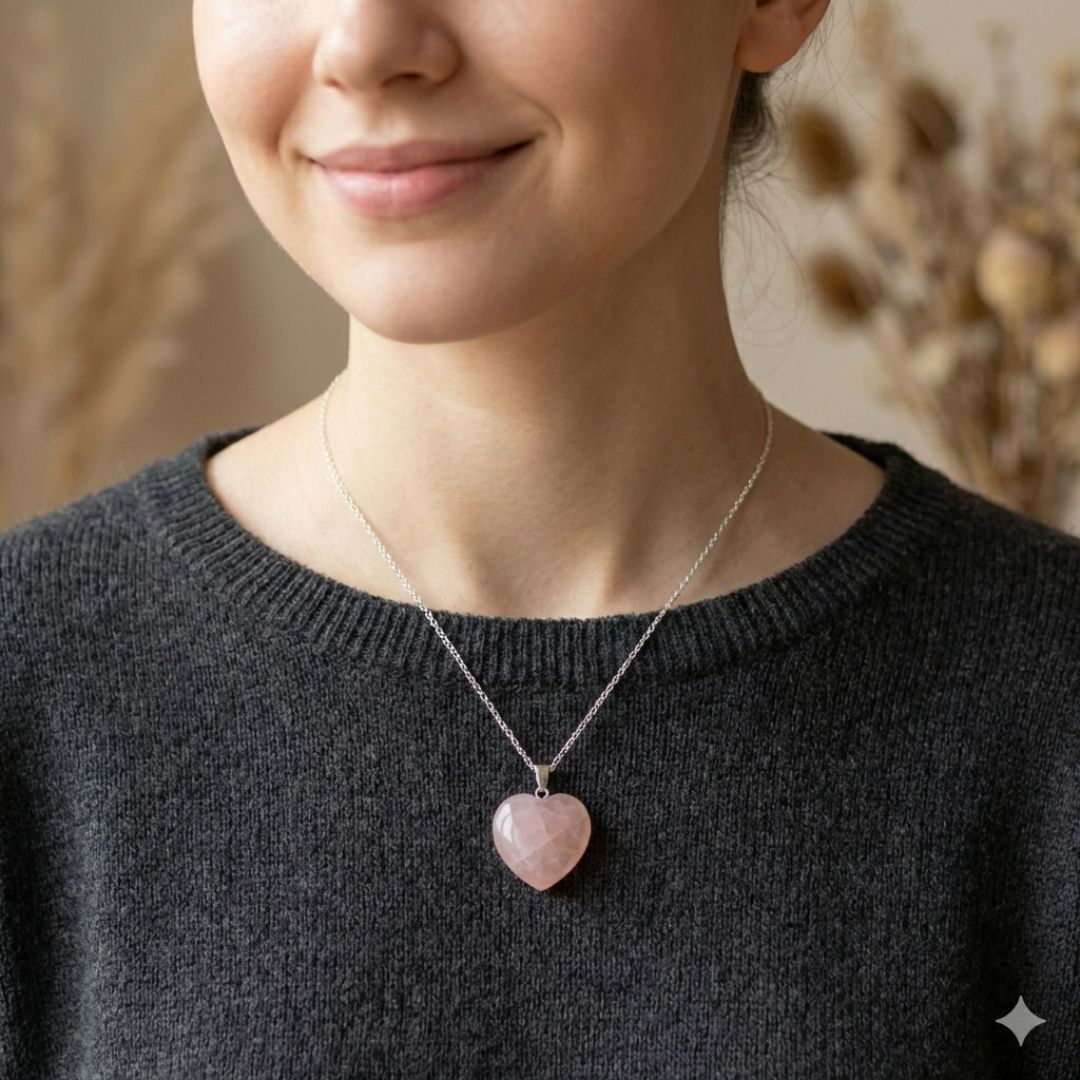 Rose Quartz Crystal Pendant – Love & Emotional Harmony Stone