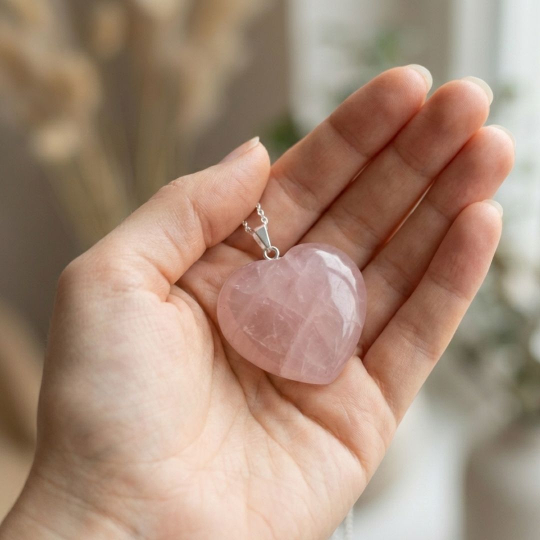 Rose Quartz Crystal Pendant – Love & Emotional Harmony Stone