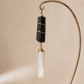 Auriclane Black Tourmaline Selenite Hanging Charm product photo for Auriclane