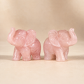 Auriclane Rose Quartz Elephant Pair product photo for Auriclane