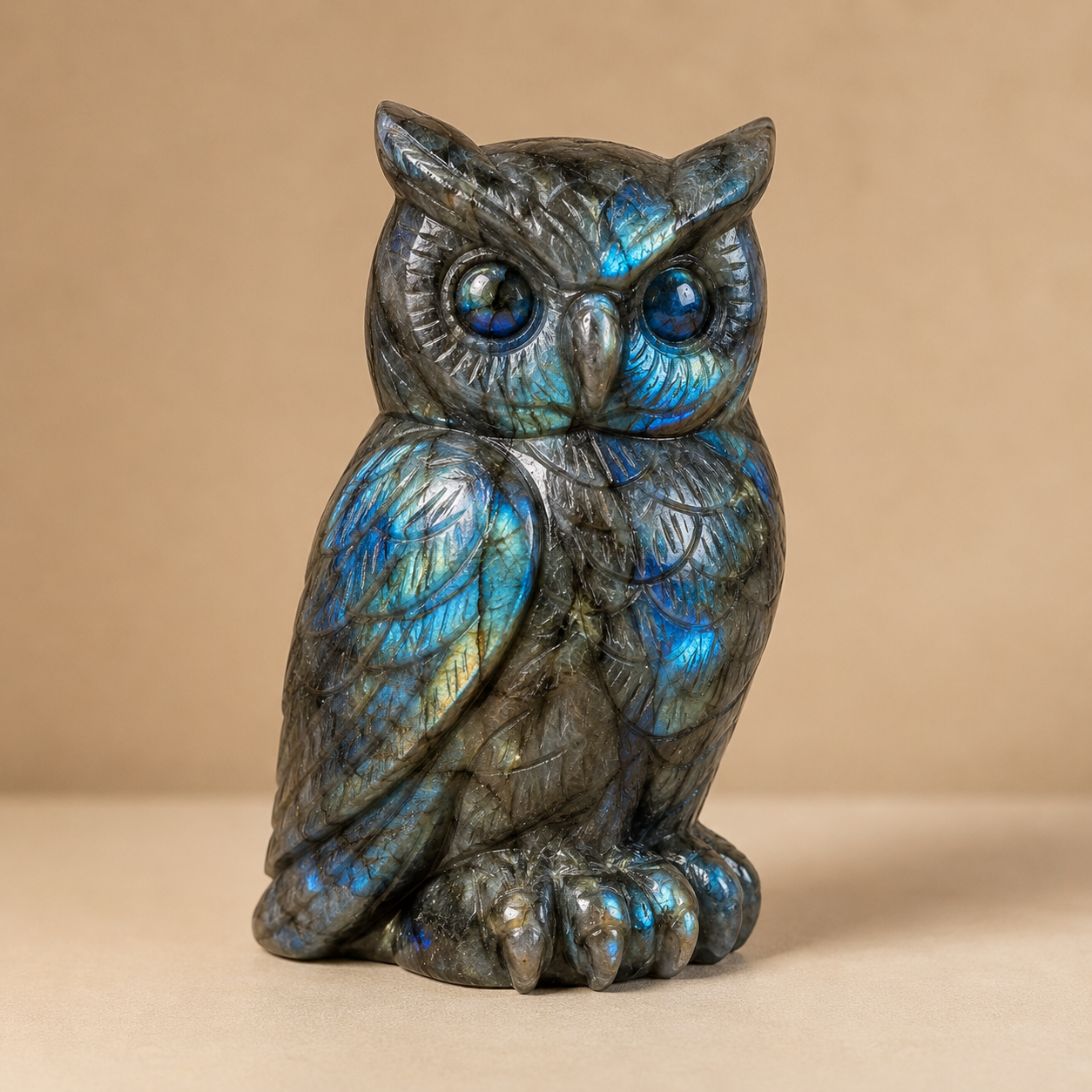 Auriclane Labradorite Big Owl Idol product photo for Auriclane