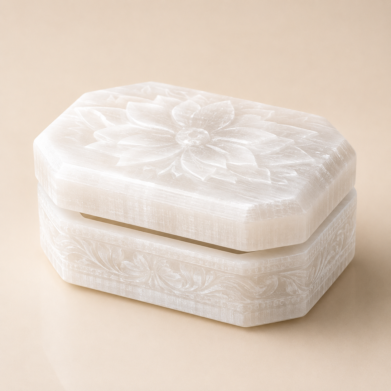 Auriclane Selenite Healing Jewellery Box product photo for Auriclane